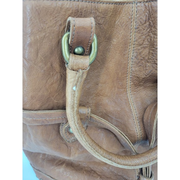 Madi Pelleteria Genuine Leather Brown Hobo Shoulder Handbag Straps - Picture 11 of 16